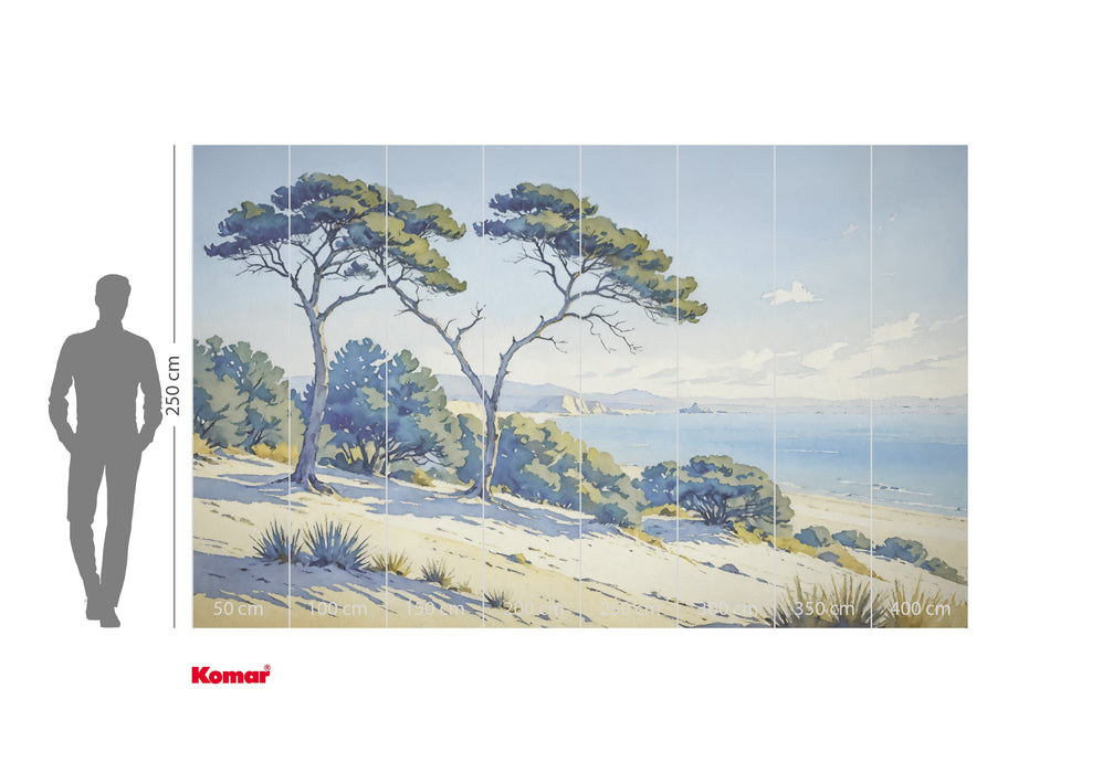 Komar NEU | Digitaldruck Vlies Fototapete - Sandy Coast - Größe 400 x 250 cm