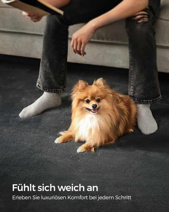 AUSLAUF SONGMICS | Rug, 120 x 170 cm, Non-Slip Rug, Home Decor, for Living Room, Bedroom, Nursery, Machine Washable, Modern Style, Charcoal Gray TAR012G02