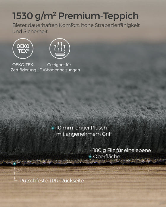 AUSLAUF SONGMICS | Rug, 120 x 170 cm, Non-Slip Rug, Home Decor, for Living Room, Bedroom, Nursery, Machine Washable, Modern Style, Charcoal Gray TAR012G02