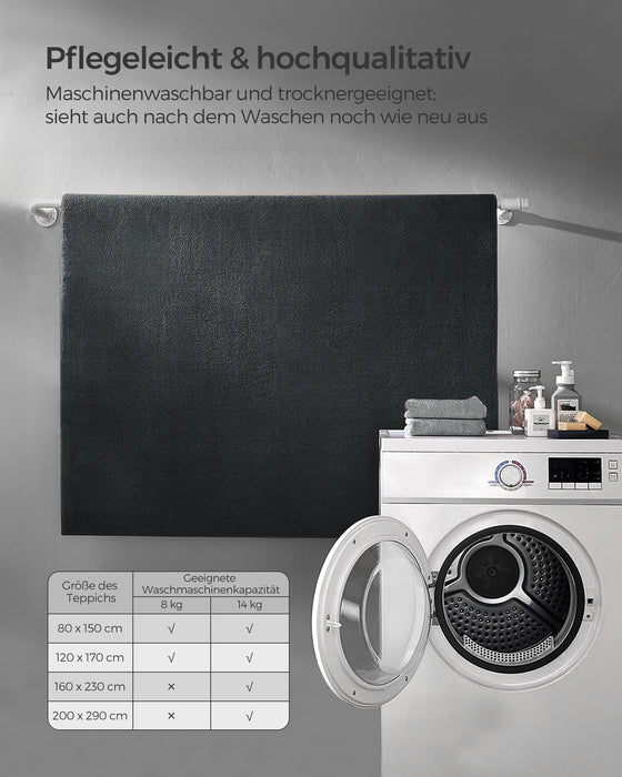 AUSLAUF SONGMICS | Rug, 120 x 170 cm, Non-Slip Rug, Home Decor, for Living Room, Bedroom, Nursery, Machine Washable, Modern Style, Charcoal Gray TAR012G02
