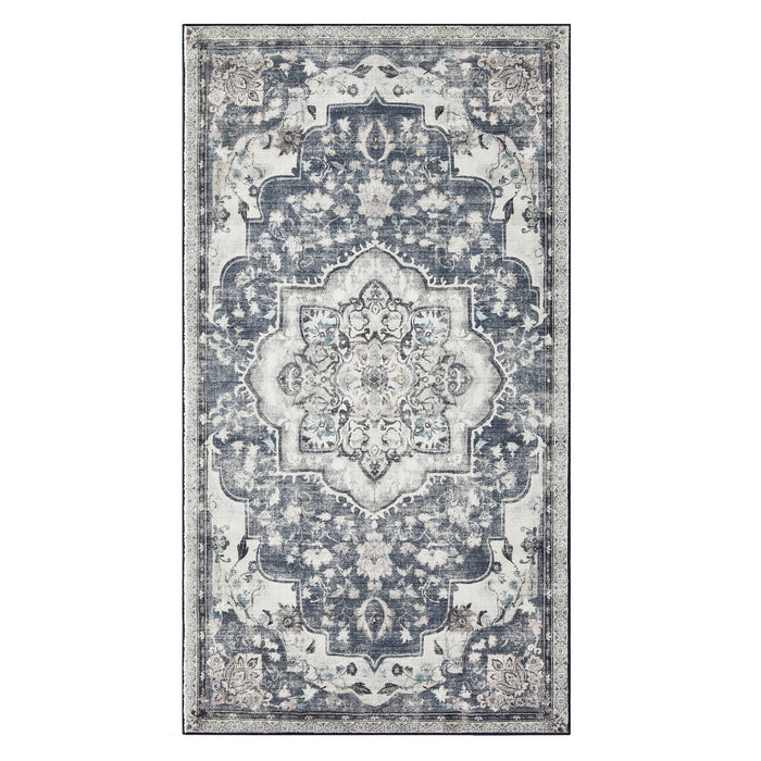 AUSLAUF SONGMICS HOME | Area Rug 80 x 150 cm Living Room Rug Non-Slip Rug Traditional Vintage Style Living Room Kitchen Hallway Dining Room Machine Washable Dove grau TAR037G01