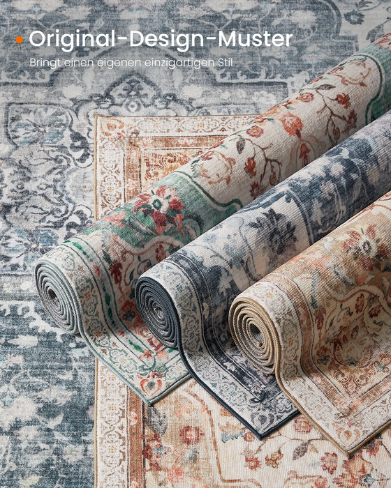 AUSLAUF SONGMICS HOME | Area Rug 80 x 150 cm Living Room Rug Non-Slip Rug Traditional Vintage Style Living Room Kitchen Hallway Dining Room Machine Washable Dove grau TAR037G01