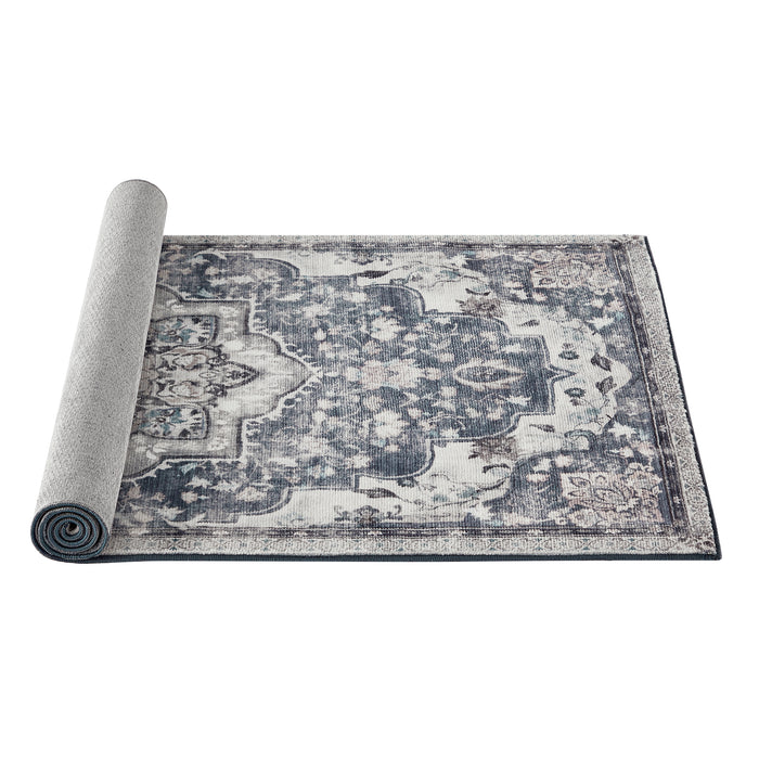 AUSLAUF SONGMICS HOME | Area Rug 80 x 150 cm Living Room Rug Non-Slip Rug Traditional Vintage Style Living Room Kitchen Hallway Dining Room Machine Washable Dove grau TAR037G01