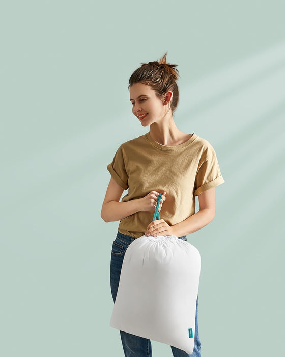 AUSLAUF SONGMICS | Pillow 40 x 80 cm, 800 g filling, soft brushed polyester fabric surface, pillow, machine washable at 60°, with storage bag, cloud weiß TBP001W01