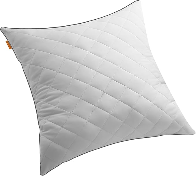 AUSLAUF SONGMICS HOME | Reversible Pillow 80 x 80 cm Cooling Soft Cover 1200g Filling Winter Summer Machine Washable Tumble Dry 60°C Dove grau TBP022G01