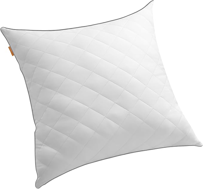 AUSLAUF SONGMICS HOME | Reversible Pillow 80 x 80 cm Cooling Soft Cover 1200g Filling Winter Summer Machine Washable Tumble Dry 60°C Cloud weiß TBP022W01