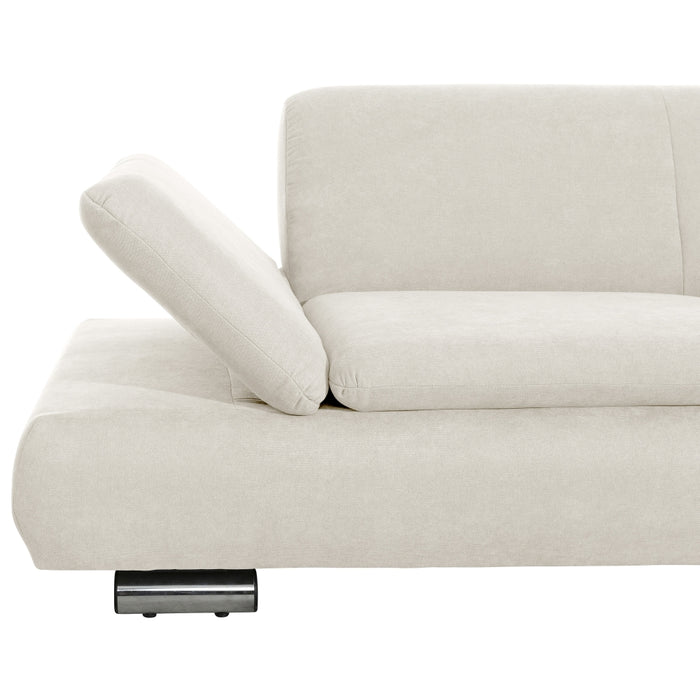 NEU Max Winzer | Terrence | Sofa | Sofa 2,5-Sitzer links mit Ecksofa rechts | Flachgewebe | Füße Metall Verchromt (rund)