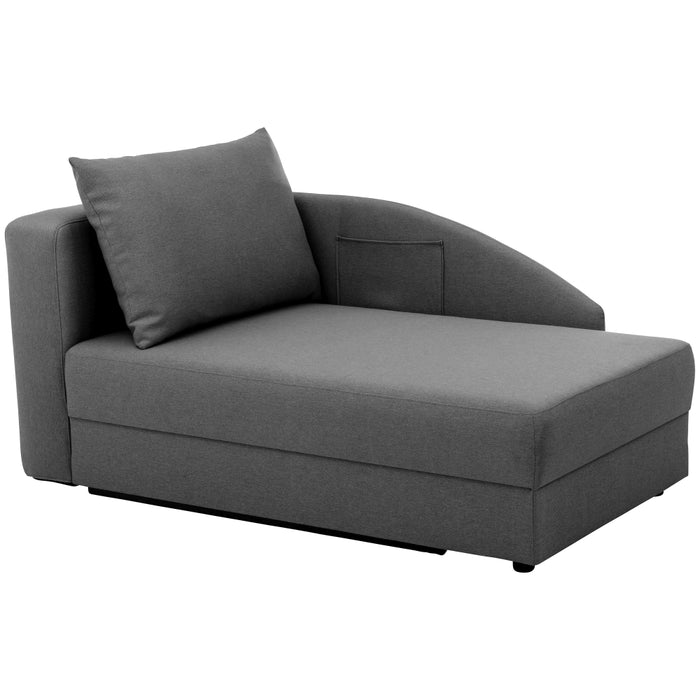 NEU Max Winzer | Tobi | Sofa | Recamiere Rückenlehne links | Flachgewebe | Füße Kunststoff Schwarz (Gleiter)