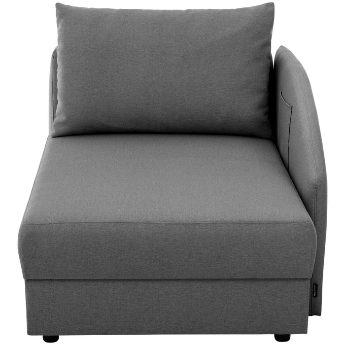 NEU Max Winzer | Tobi | Sofa | Recamiere Rückenlehne links | Flachgewebe | Füße Kunststoff Schwarz (Gleiter)