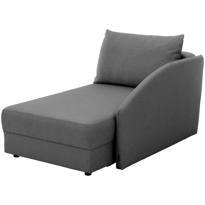 NEU Max Winzer | Tobi | Sofa | Recamiere Rückenlehne links | Flachgewebe | Füße Kunststoff Schwarz (Gleiter)