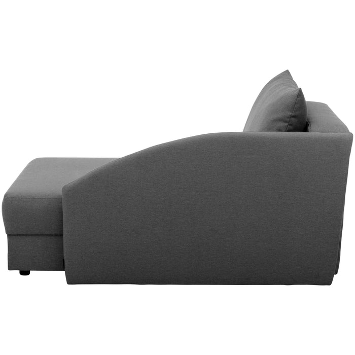 NEU Max Winzer | Tobi | Sofa | Recamiere Rückenlehne links | Flachgewebe | Füße Kunststoff Schwarz (Gleiter)