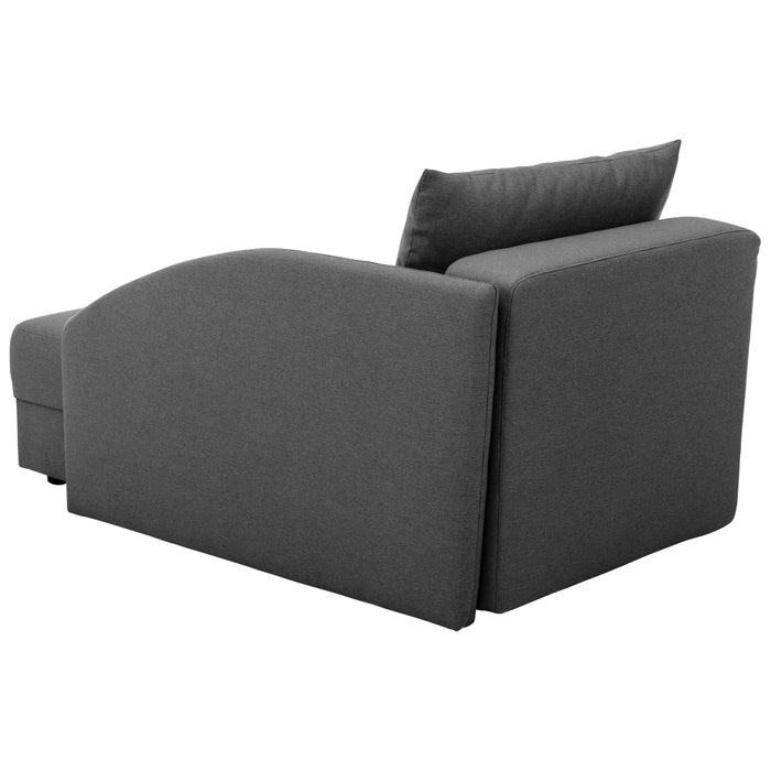 NEU Max Winzer | Tobi | Sofa | Recamiere Rückenlehne links | Flachgewebe | Füße Kunststoff Schwarz (Gleiter)