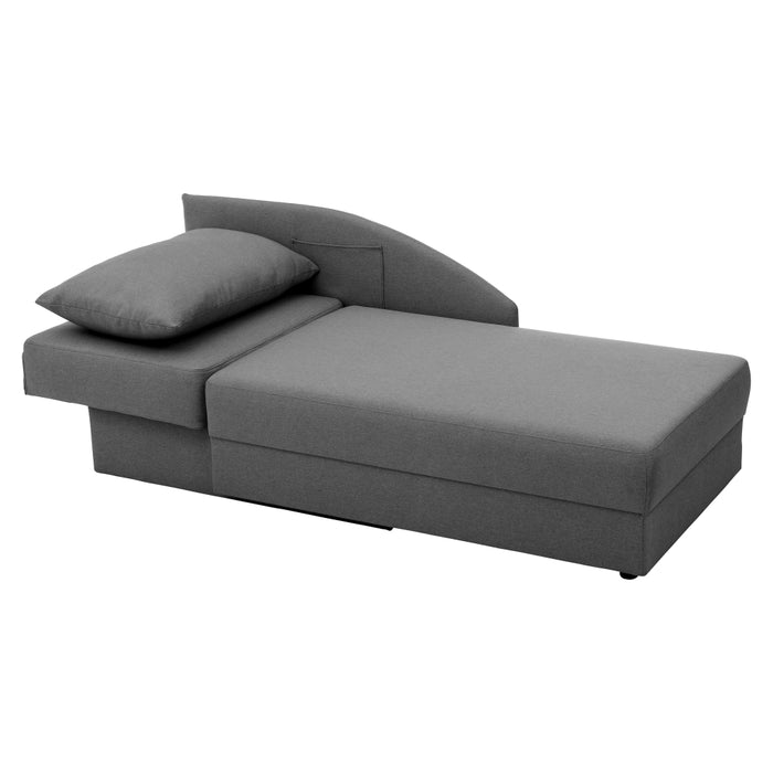 NEU Max Winzer | Tobi | Sofa | Recamiere Rückenlehne links | Flachgewebe | Füße Kunststoff Schwarz (Gleiter)