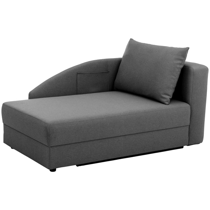 NEU Max Winzer | Tobi | Sofa | Recamiere Rückenlehne rechts | Flachgewebe | Füße Kunststoff Schwarz (Gleiter)