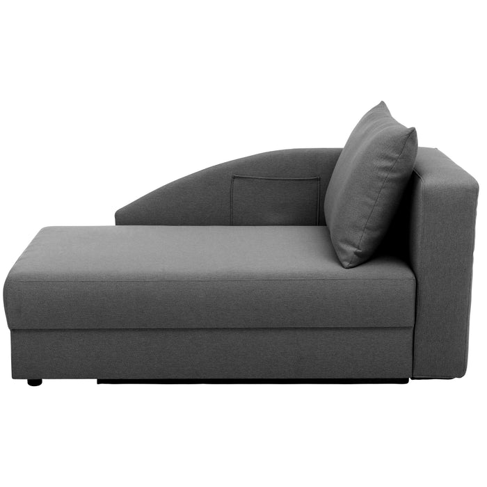 NEU Max Winzer | Tobi | Sofa | Recamiere Rückenlehne rechts | Flachgewebe | Füße Kunststoff Schwarz (Gleiter)