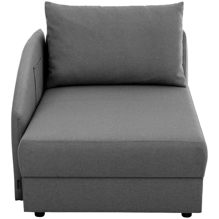 NEU Max Winzer | Tobi | Sofa | Recamiere Rückenlehne rechts | Flachgewebe | Füße Kunststoff Schwarz (Gleiter)