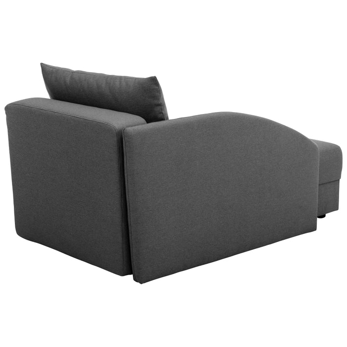 NEU Max Winzer | Tobi | Sofa | Recamiere Rückenlehne rechts | Flachgewebe | Füße Kunststoff Schwarz (Gleiter)