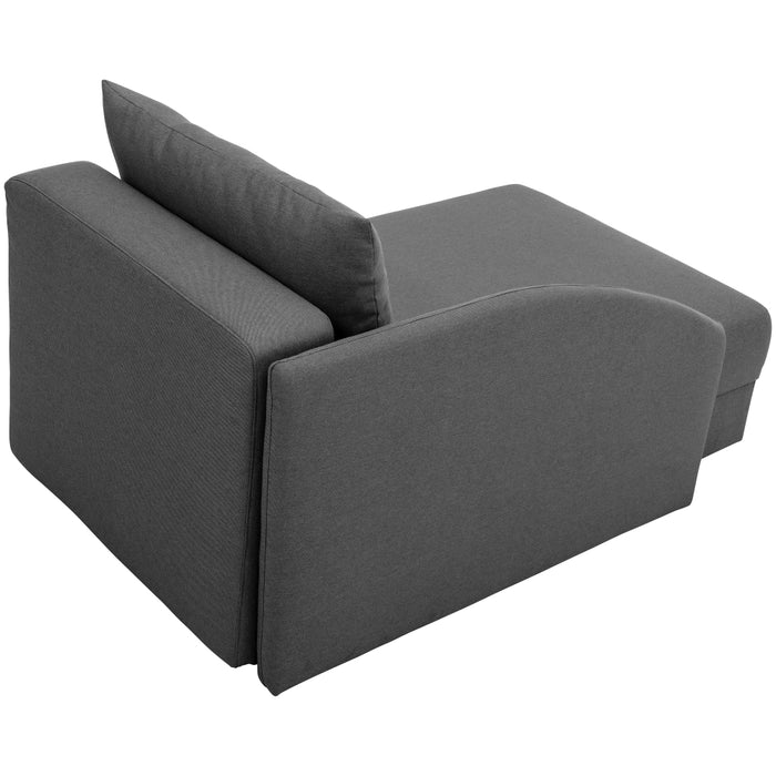 NEU Max Winzer | Tobi | Sofa | Recamiere Rückenlehne rechts | Flachgewebe | Füße Kunststoff Schwarz (Gleiter)