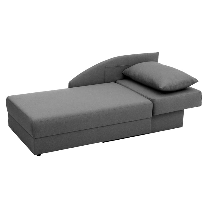 NEU Max Winzer | Tobi | Sofa | Recamiere Rückenlehne rechts | Flachgewebe | Füße Kunststoff Schwarz (Gleiter)