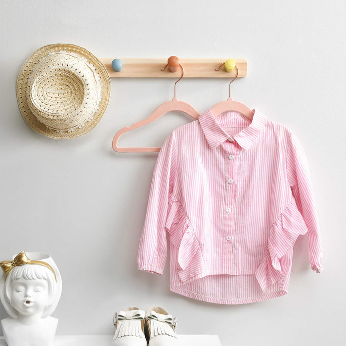 AUSLAUF SONGMICS | Baby Hangers, Pack of 50 kid’s Velvet Hangers with Rose gold Hooks, Non-Slip Children’s Hangers for Clothes in Closet, Baby or Children's Coats, Light Pink CRF027P01