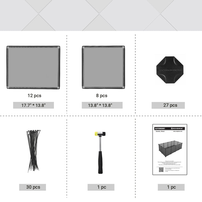 Feandrea | Freigehege aus Kunststoff Grau