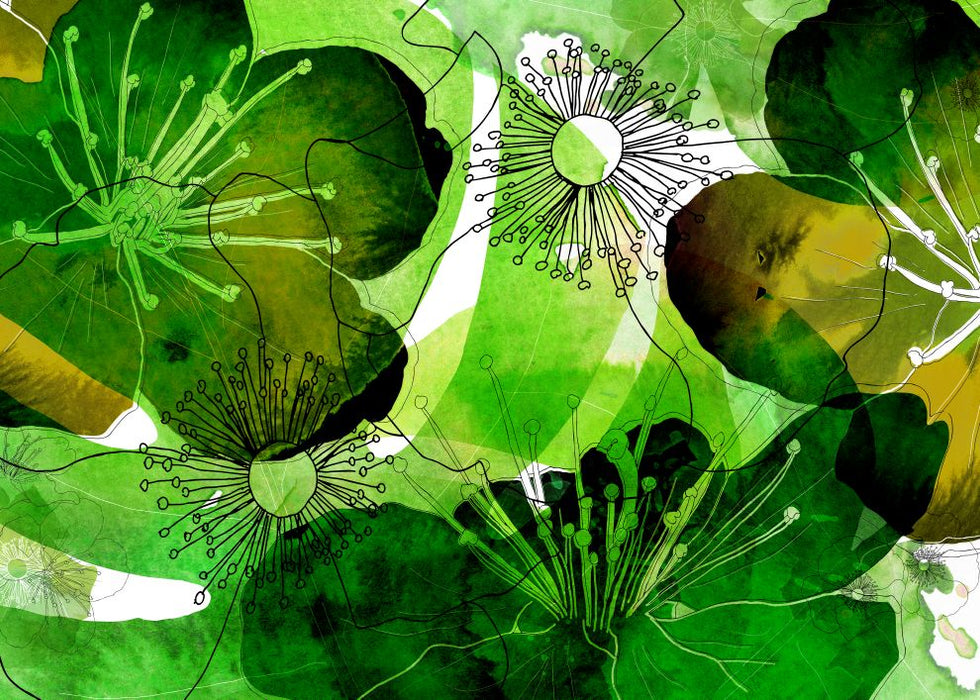 Digitaldruck Vlies Fototapete | Aquarell | 350 x 250 cm