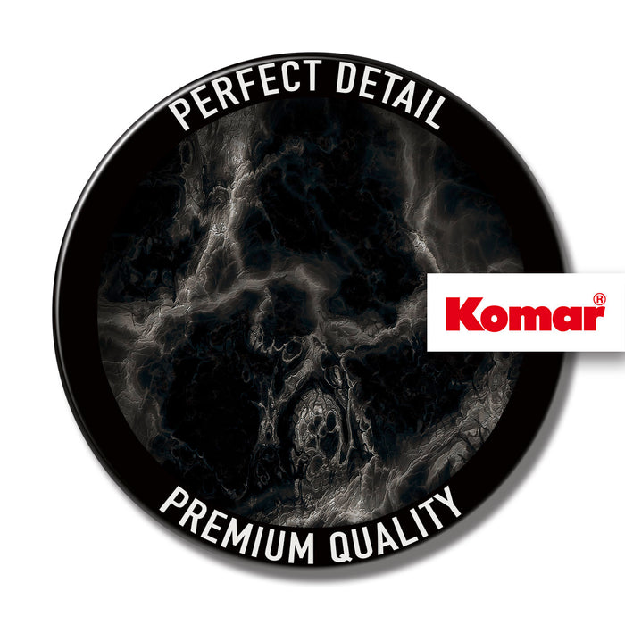Komar NEU | Digitaldruck Vlies Fototapete - Marble Black and White - Größe 400 x 250 cm