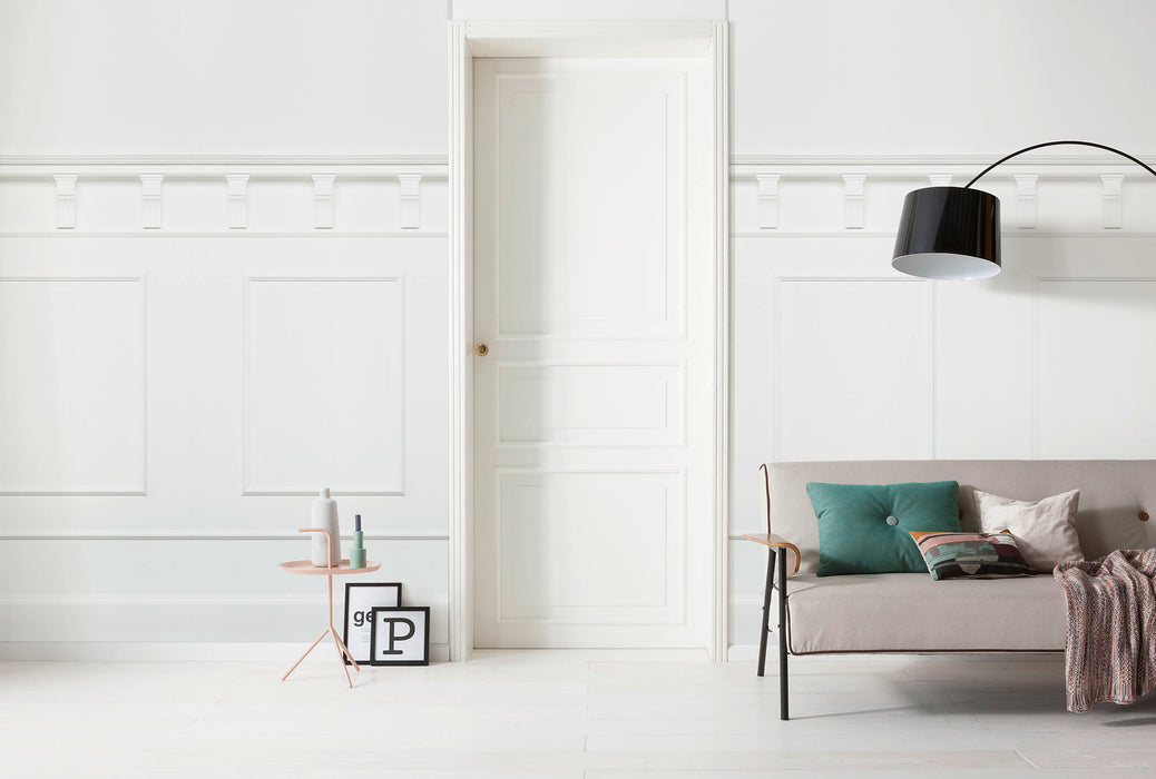 Digitaldruck Vlies Fototapete | White Panel | 400 x 250 cm