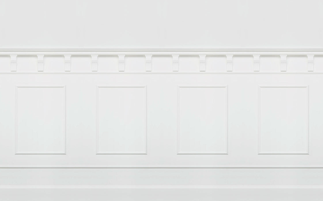 Komar NEU | Digitaldruck Vlies Fototapete - White Panel - Größe 400 x 250 cm