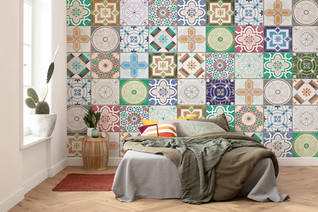 Komar NEU | Digitaldruck Vlies Fototapete - Tiles - Größe 400 x 250 cm