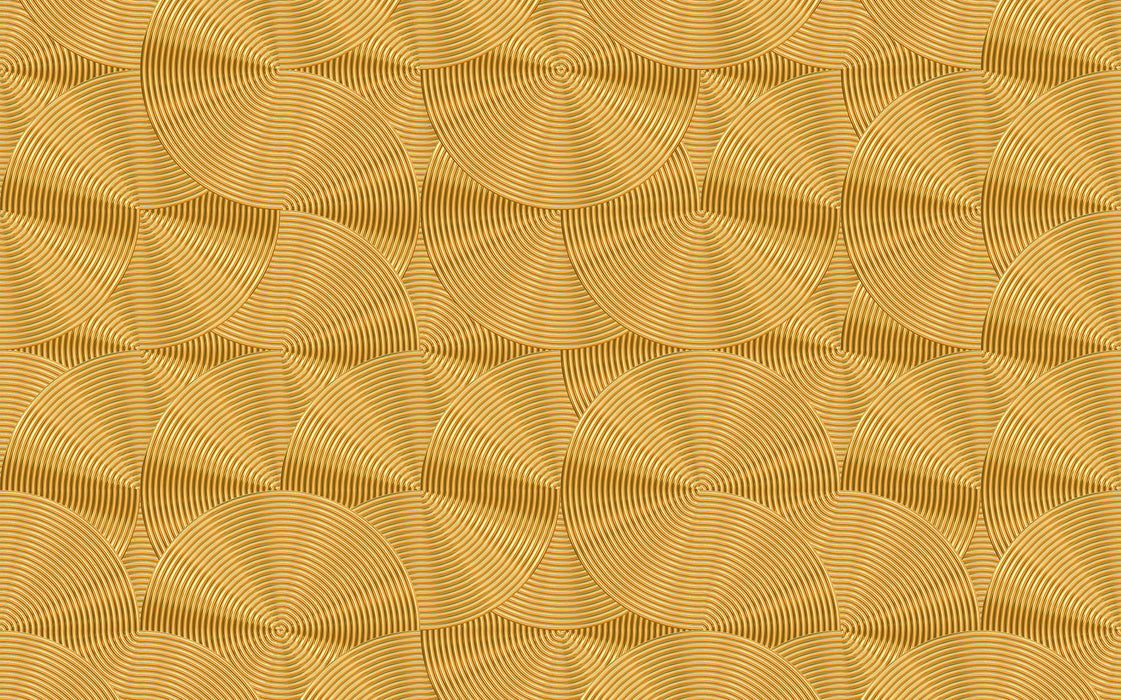 Komar NEU | Digitaldruck Vlies Fototapete - Groovy Gold - Größe 400 x 250 cm