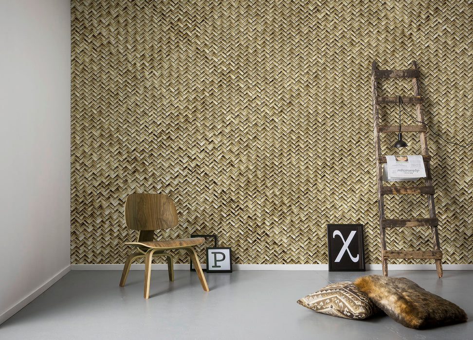 Komar NEU | Digitaldruck Vlies Fototapete - Basket Weave - Größe 400 x 250 cm