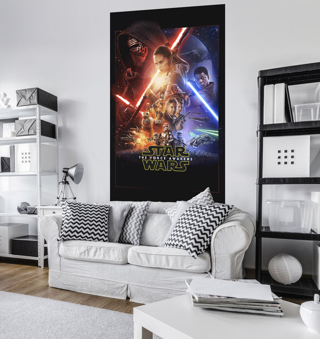 Digitaldruck Vlies Fototapete | Star Wars EP7 Official Movie Poster | 120 x 200 cm