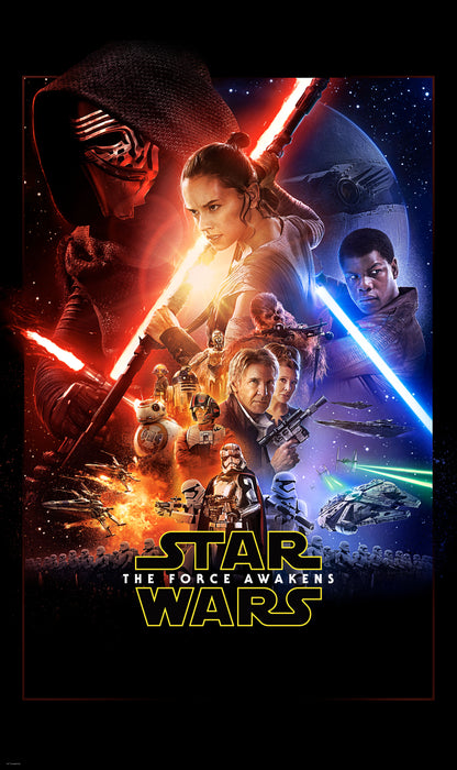 Digitaldruck Vlies Fototapete | Star Wars EP7 Official Movie Poster | 120 x 200 cm