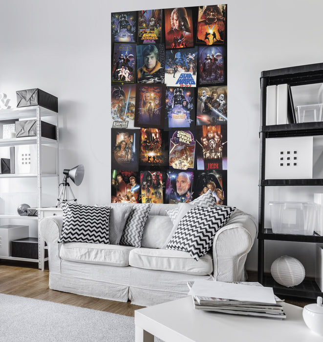 Digitaldruck Vlies Fototapete | Star Wars Posters Collage | 120 x 200 cm