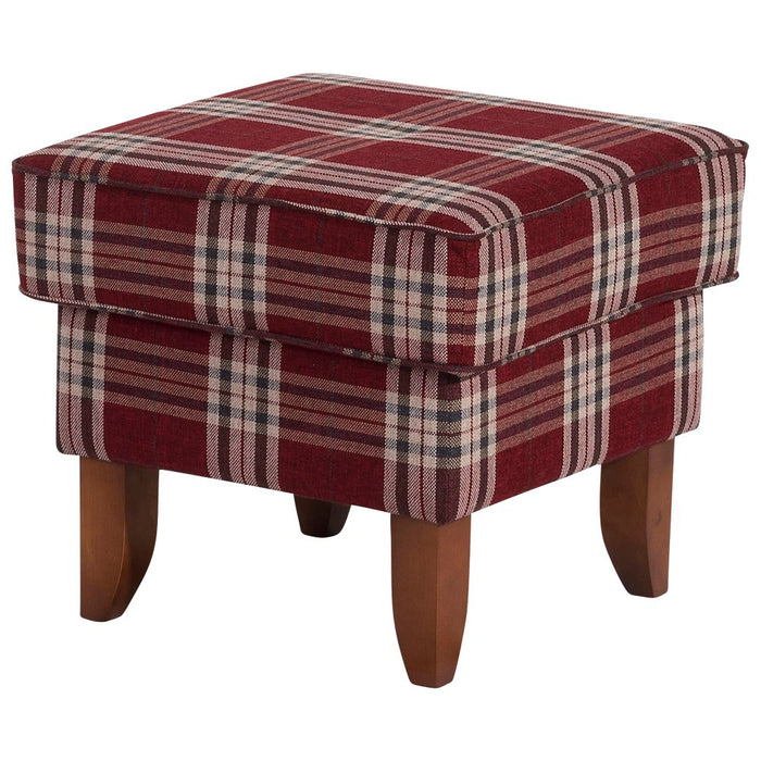 NEU Max Winzer | Verita | Hocker | Rot | Flachgewebe | Buche Nussbaum Dunkel Lackiert (Trapez)