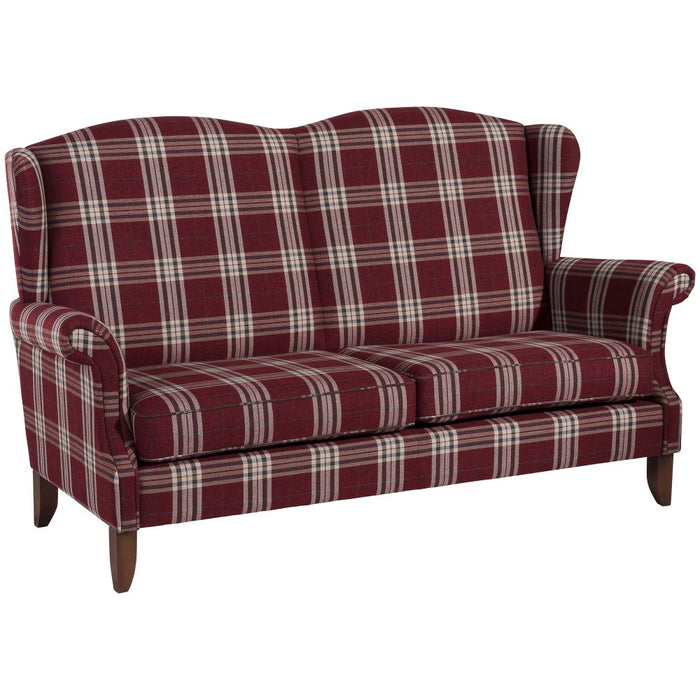 Verita | Sofa 2,5-Sitzer | Flachgewebe | Rot (Kariert)