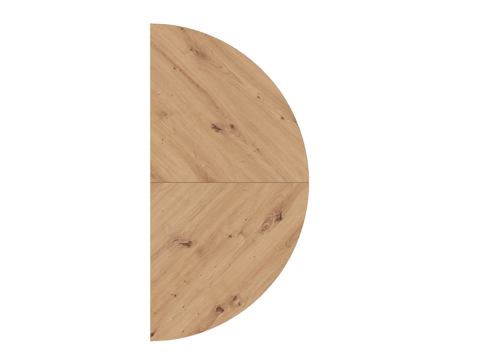 Hammerbacher NEU | Anbautisch 2xViertelkreis QA160, 160 x 80 cm