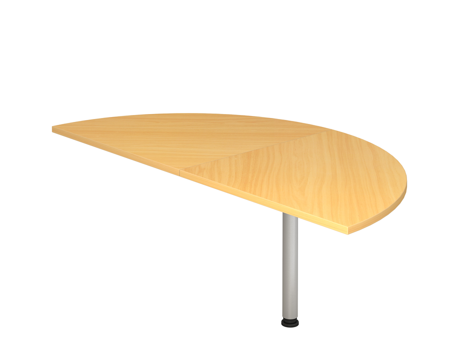 Hammerbacher NEU | Anbautisch 2xViertelkreis LA160, 160 x 80 cm