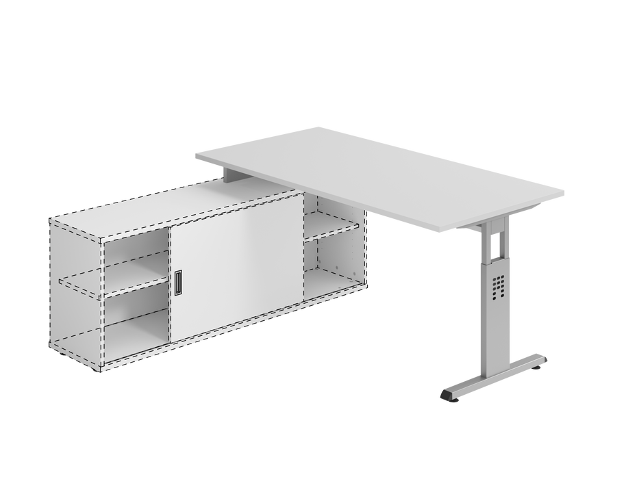 Hammerbacher NEU | Anbauschreibtisch OSE16, 160 x 80 cm