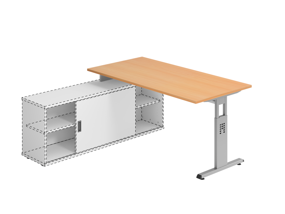 Hammerbacher NEU | Anbauschreibtisch OSE16, 160 x 80 cm