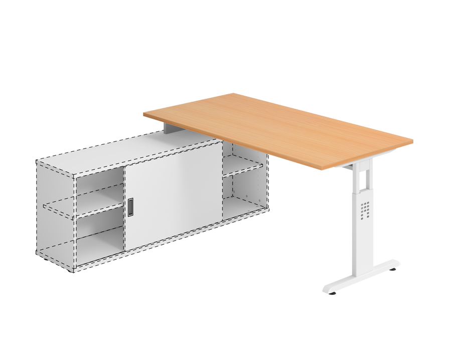 Hammerbacher NEU | Anbauschreibtisch OSE16, 160 x 80 cm