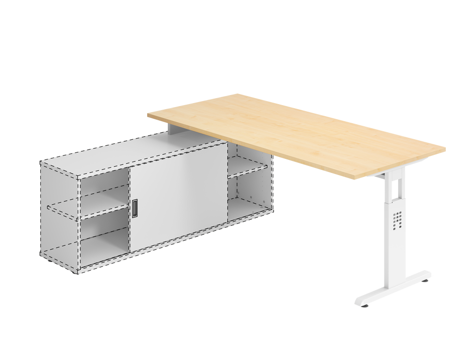 Hammerbacher NEU | Anbauschreibtisch OSE19, 180 x 80 cm