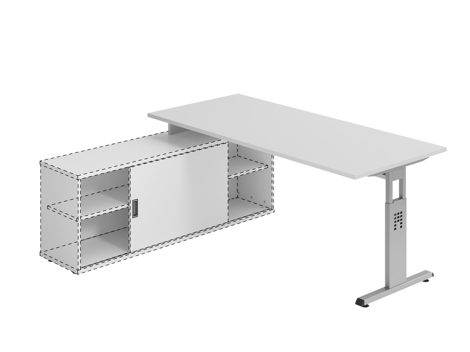 Hammerbacher NEU | Anbauschreibtisch OSE19, 180 x 80 cm