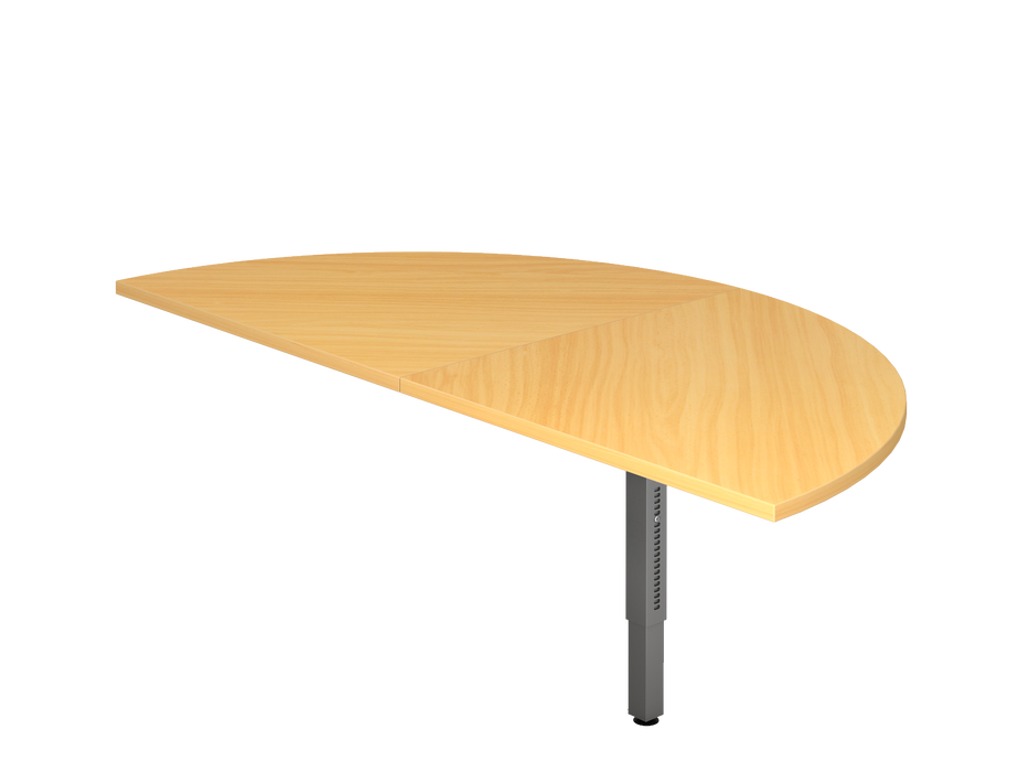 Hammerbacher NEU | Anbautisch 2xViertelkreis RA160, 160 x 80 cm