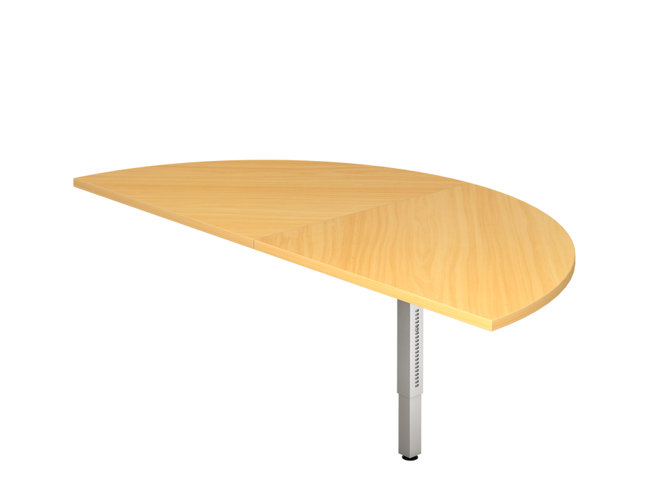 Hammerbacher NEU | Anbautisch 2xViertelkreis RA160, 160 x 80 cm