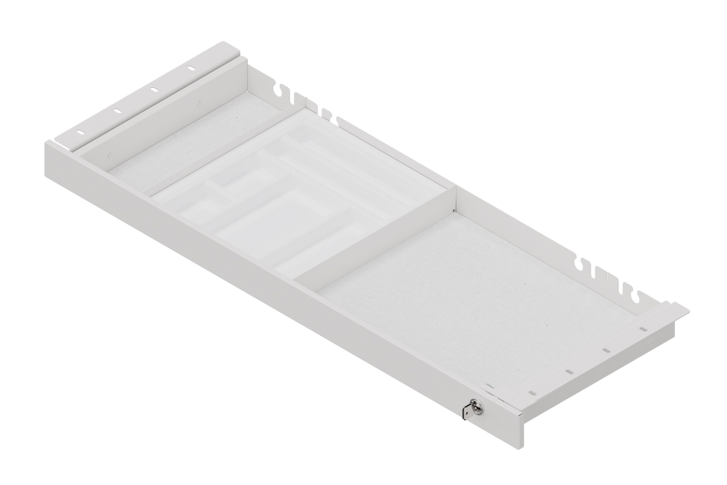 Hammerbacher NEU | 1 Unterbauschublade, breit, Metall weiß