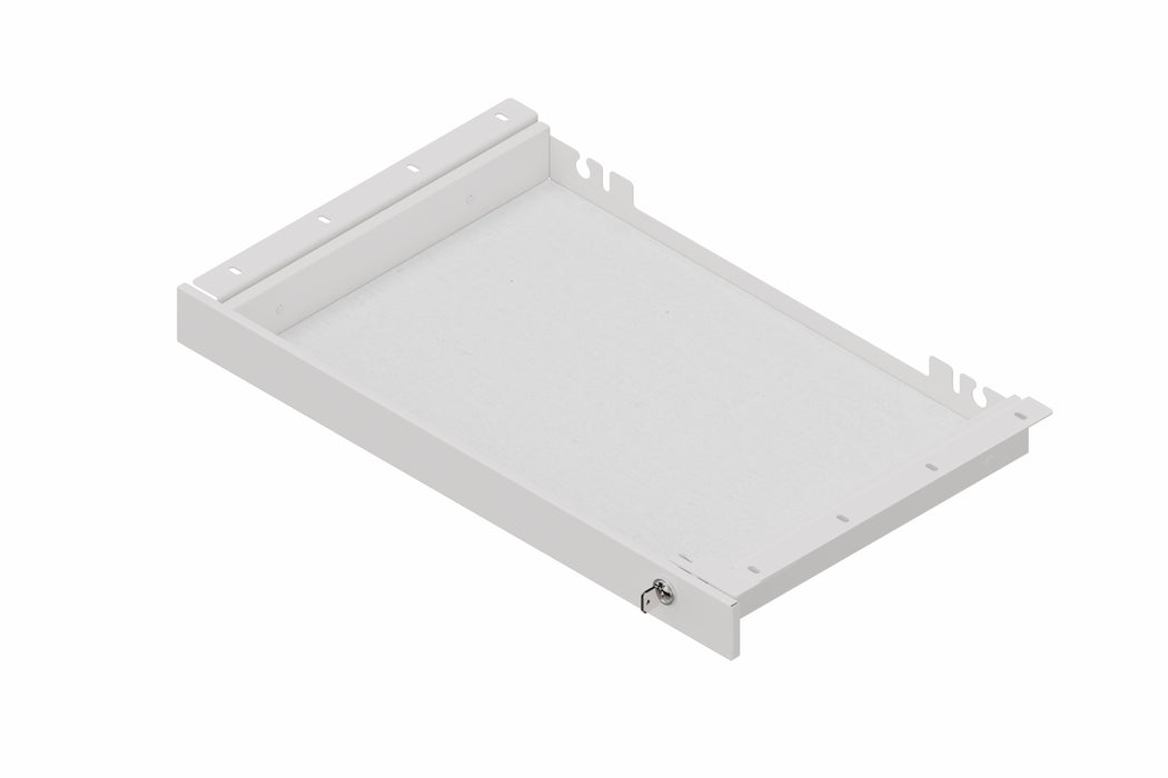 Hammerbacher NEU | 1 Unterbauschublade für Laptop, Metall weiß