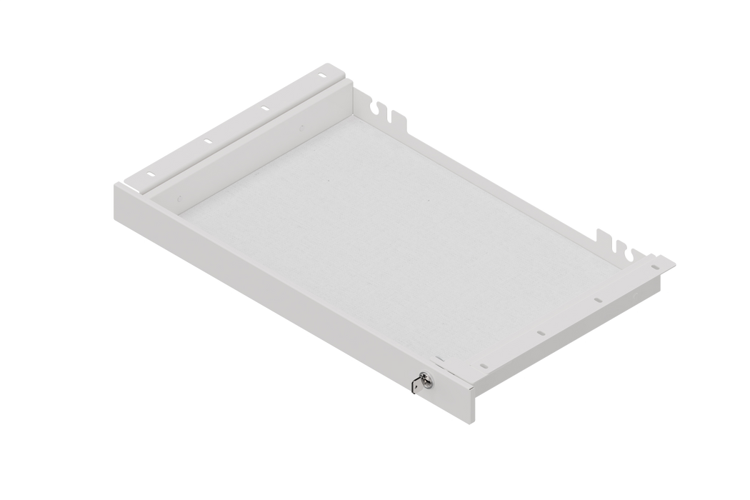 Hammerbacher NEU | 1 Unterbauschublade für Laptop, Metall weiß