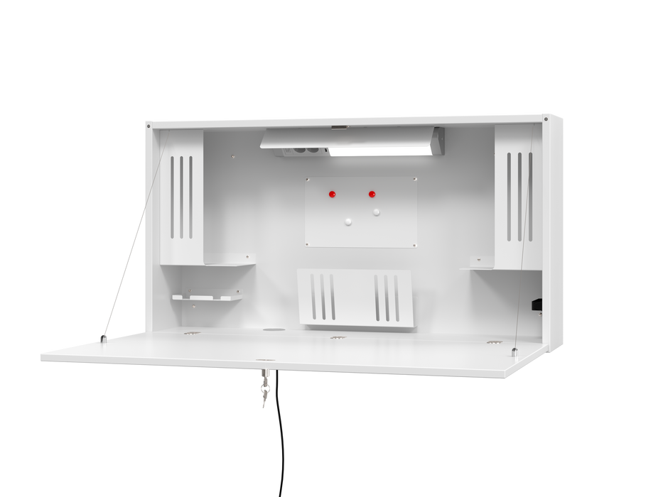 Hammerbacher NEU | Wandschreibtisch 120cm, Graphit/Asteiche